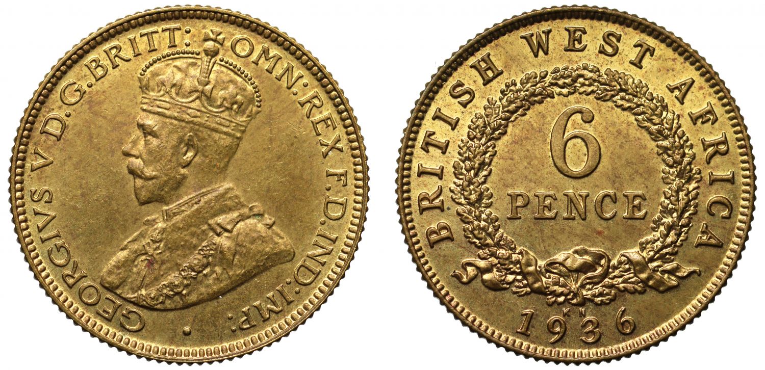 BWA, 1936, Sixpence, thought to be a KN Specimen.