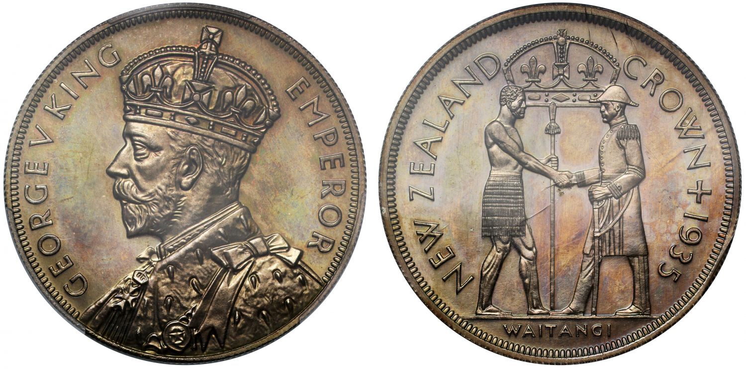 New Zealand, George V 1935 'Waitangi' proof Crown PR64