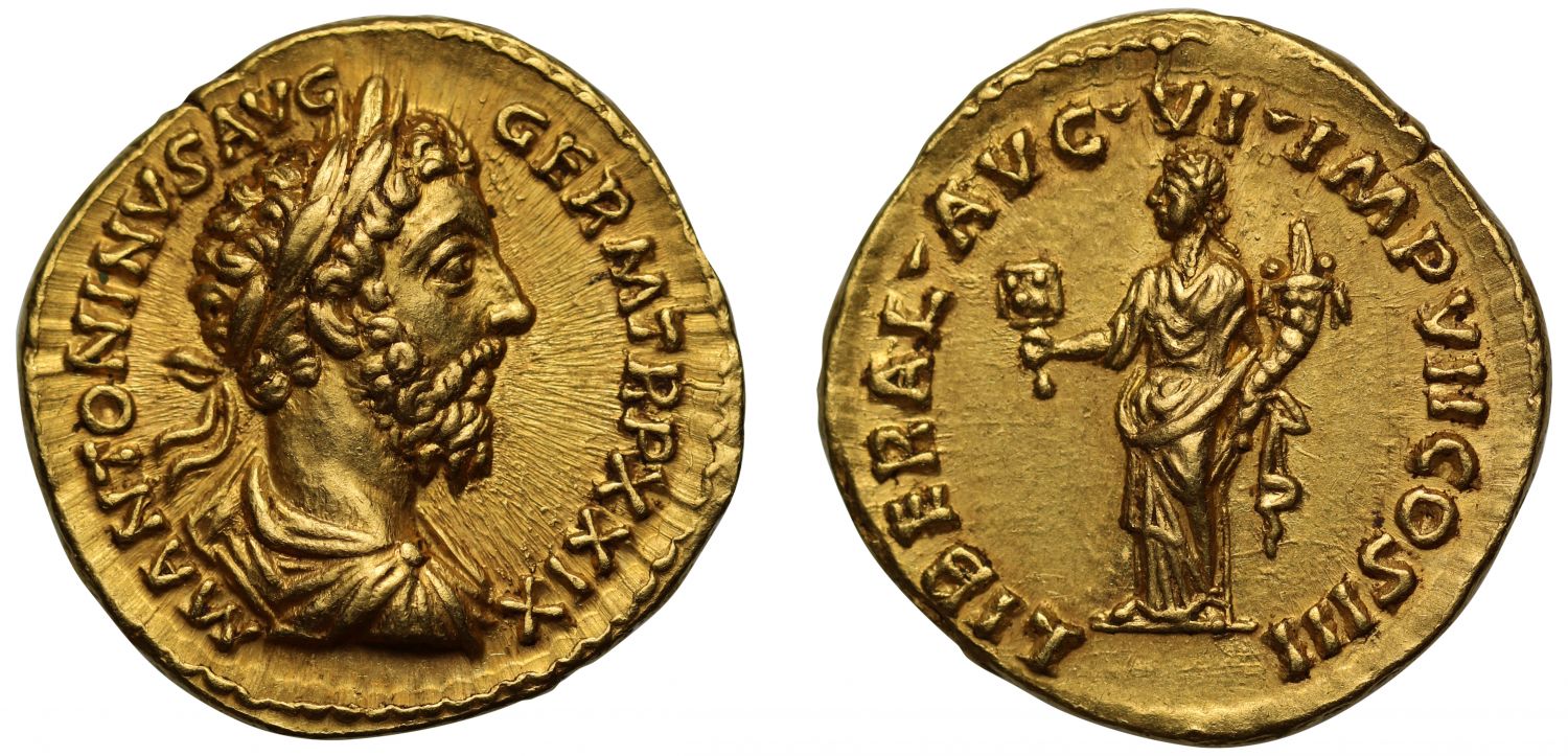 Marcus Aurelius, gold Aureus, Ch AU 5/5 5/5