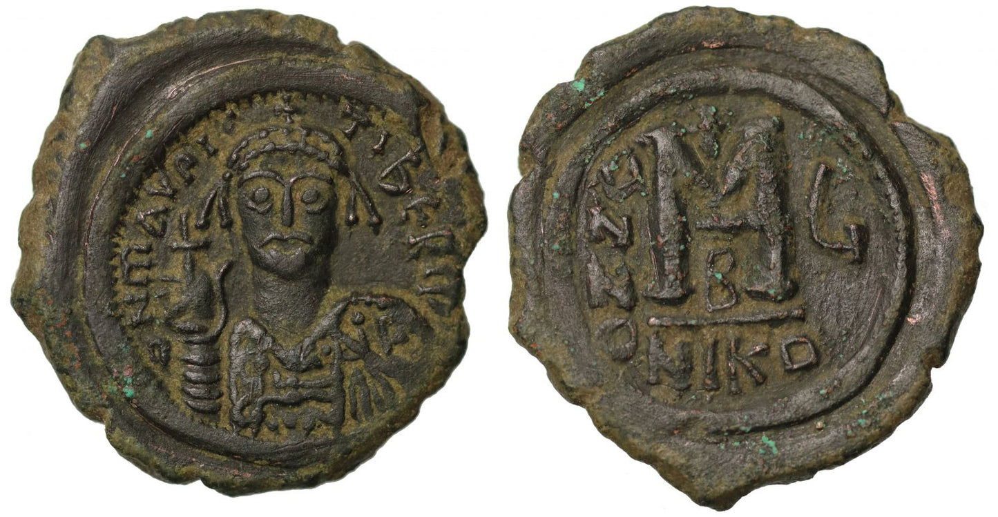 Maurice Tiberius, Æ Follis, Nicomedia.