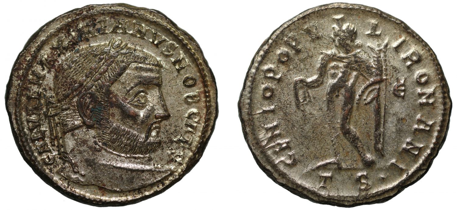 Galerius, Æ Follis, Thessalonica.