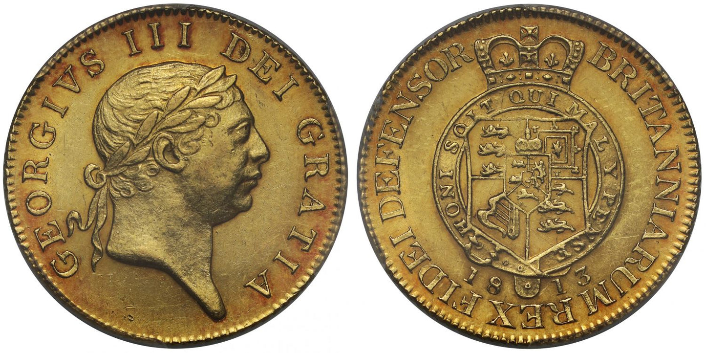 George III 1813 'Military' Guinea MS62, last year for denomination