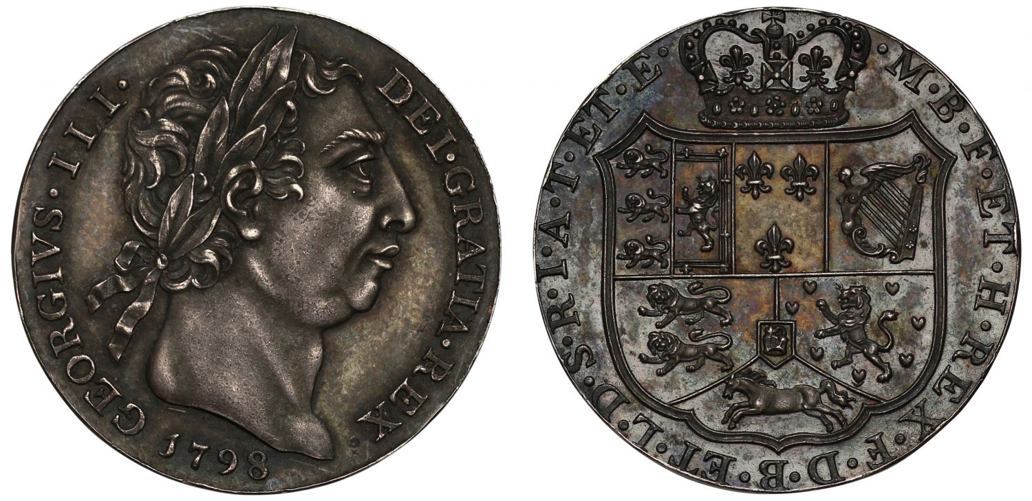 George III 1798 pattern Shilling PF62, engraved by John Milton