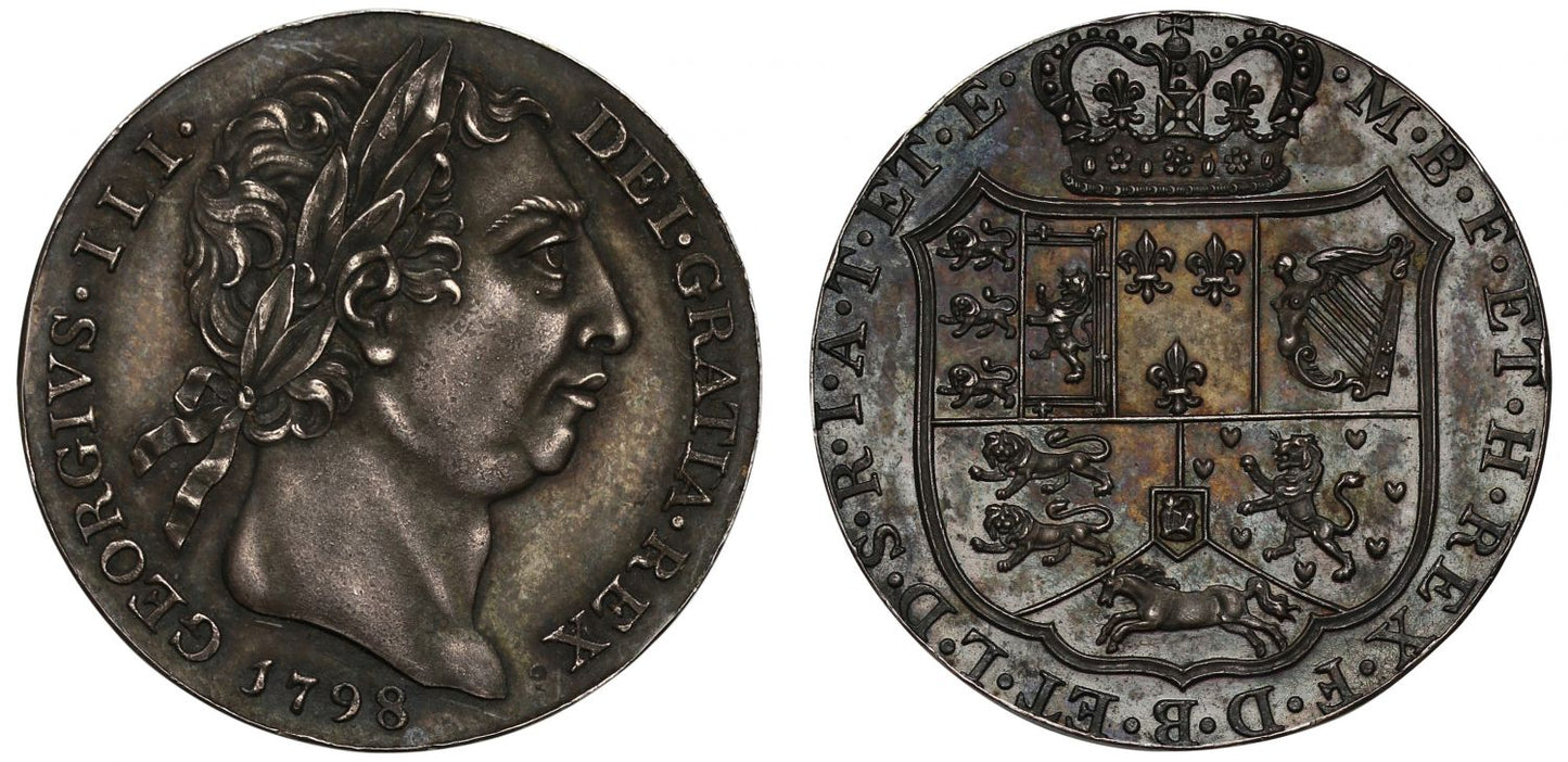 George III 1798 pattern Shilling PF62, engraved by John Milton