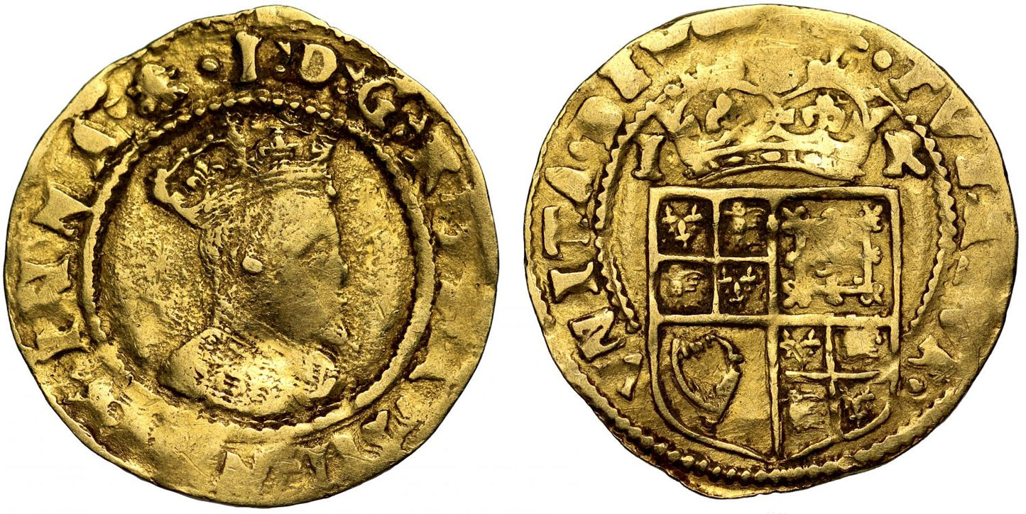 James I gold Halfcrown first bust, mm escallop