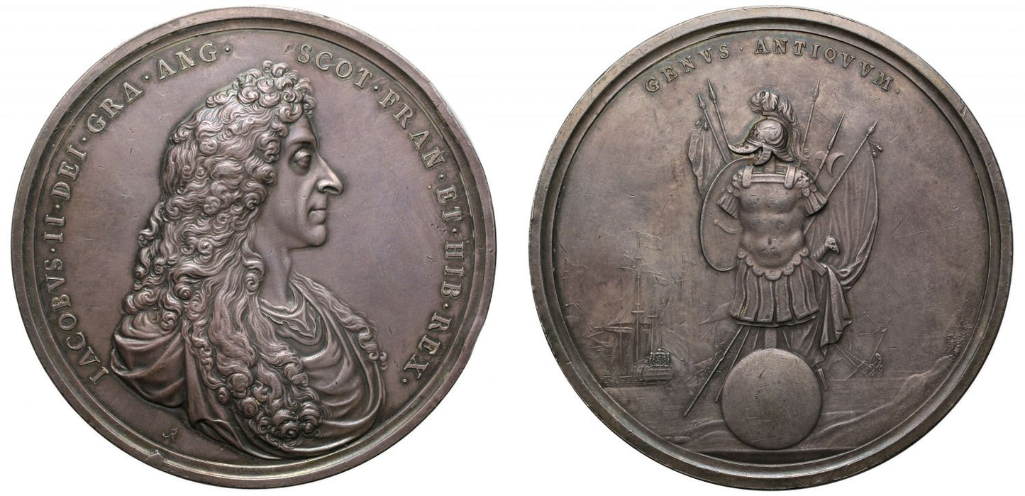 James II, 1685, silver medal.