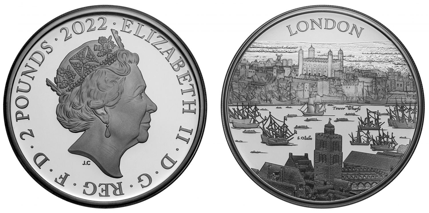 * QEII 2022 silver proof 1oz City Views London