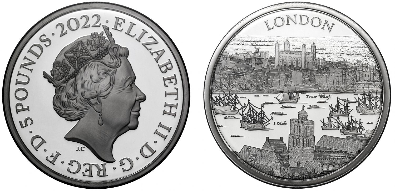 * QEII 2022 silver proof 2oz City Views London