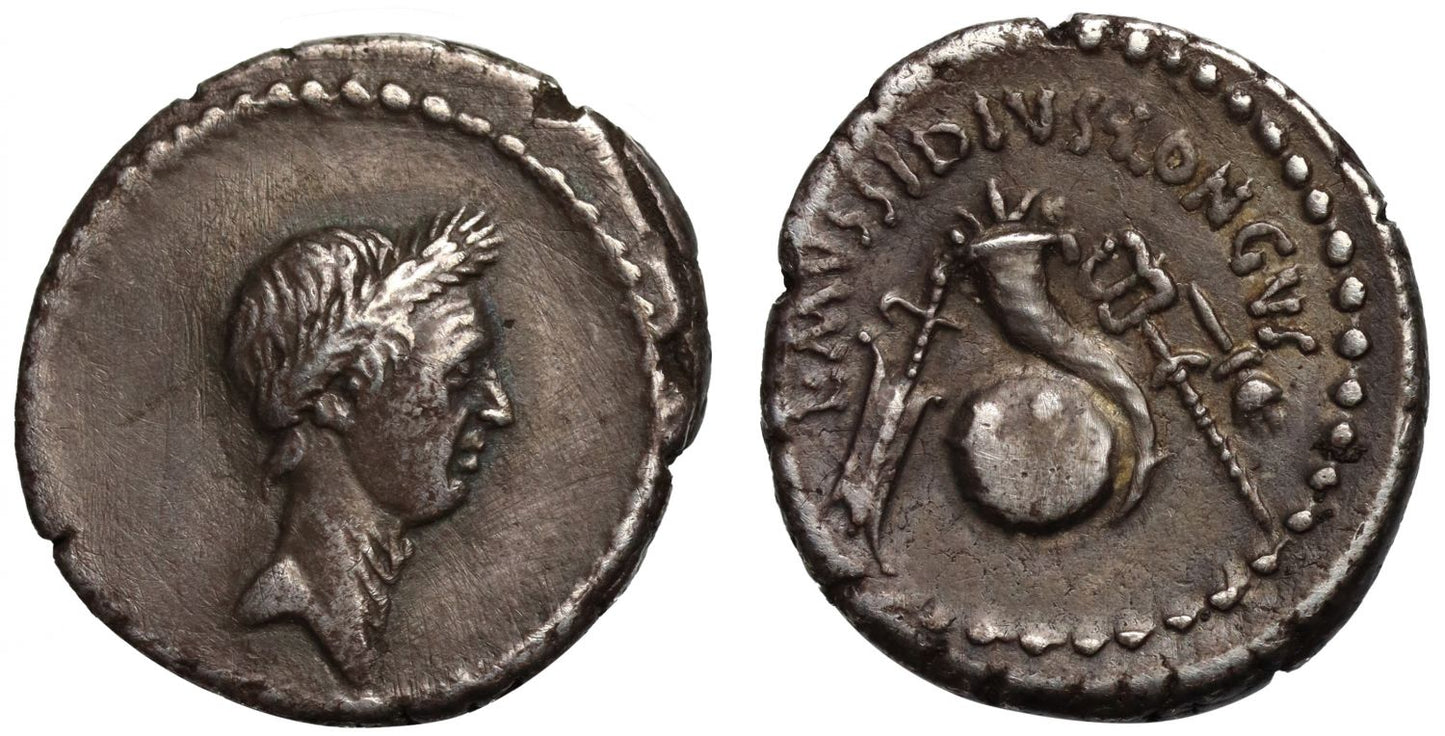Julius Caesar, silver Denarius.