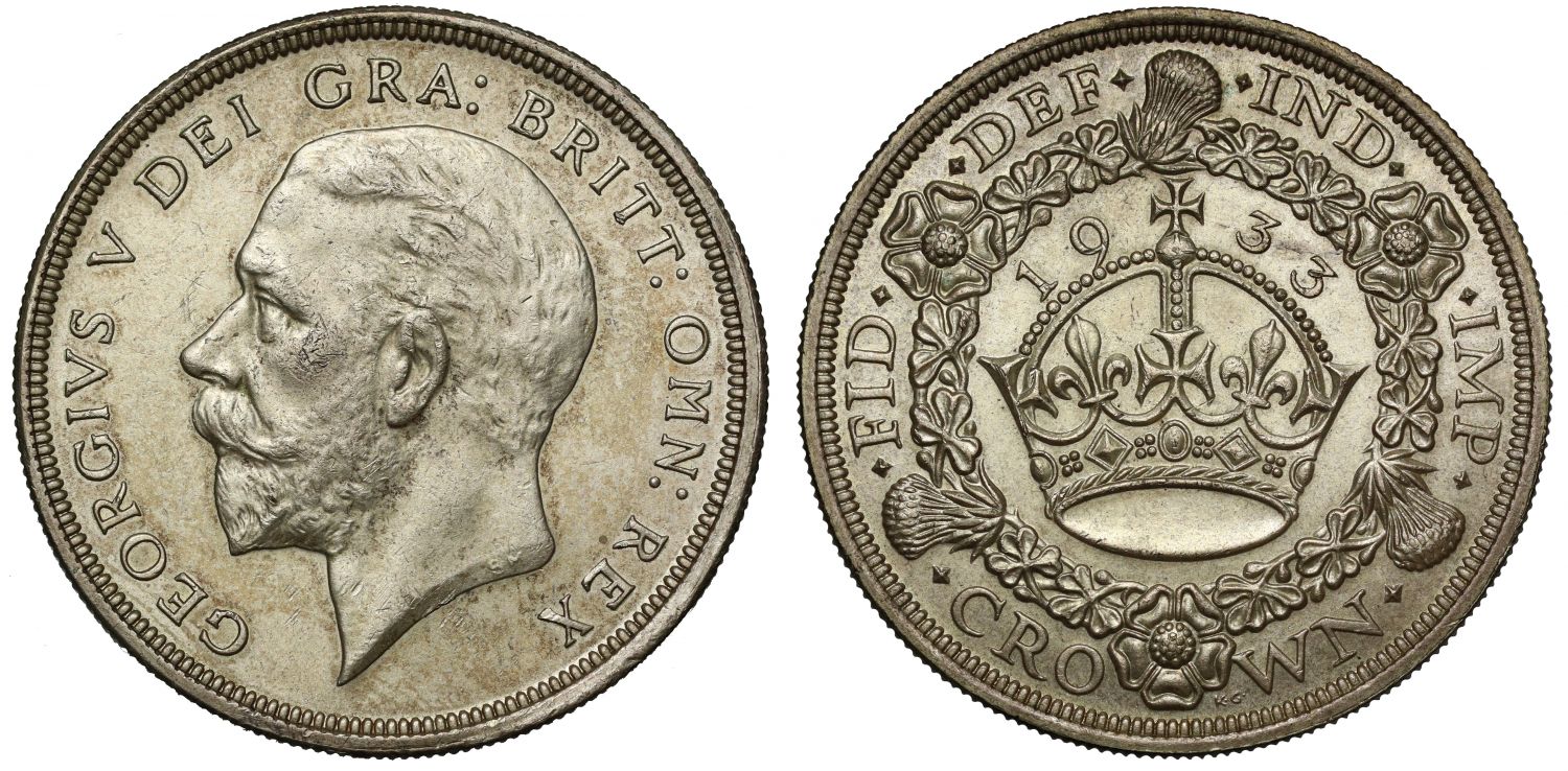 George V 1933 'Wreath' Crown, 7,132 struck
