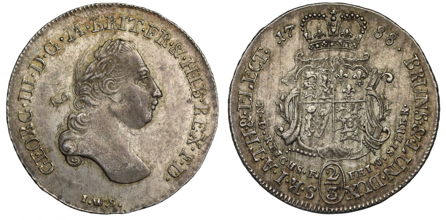 Germany, Brunswick and Luneburg 1788 2/3-Thaler