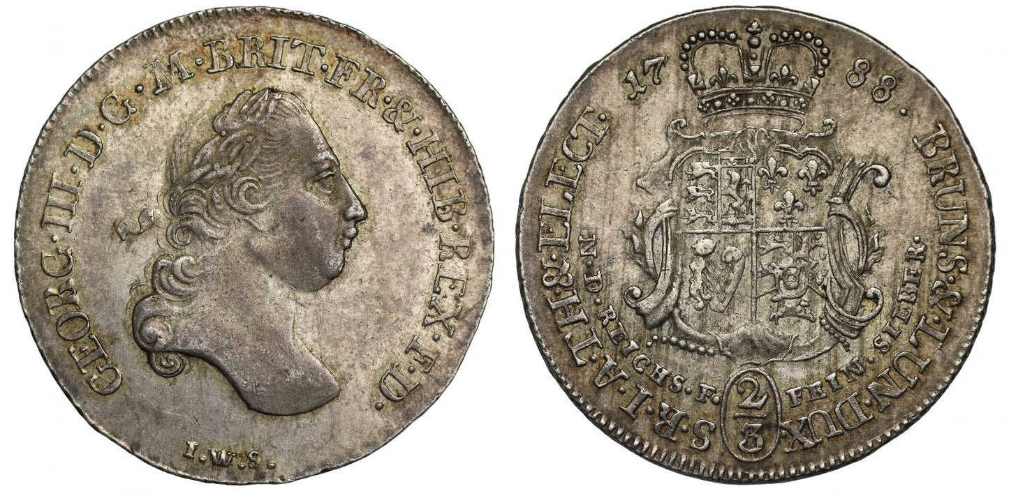 Germany, Brunswick and Luneburg 1788 2/3-Thaler